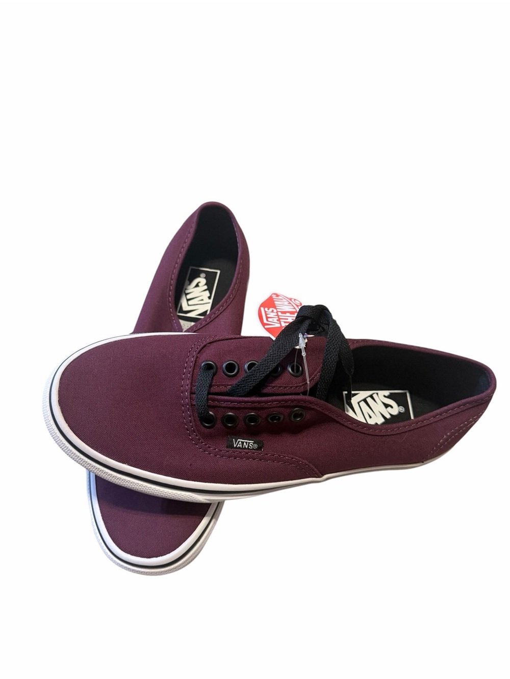 🌟🌼NIB Vans Authentic Low Top Sneakers in Burgundy UNISEX MEN’S 6.5 WOMEN’S 8 - Picture 7 of 11